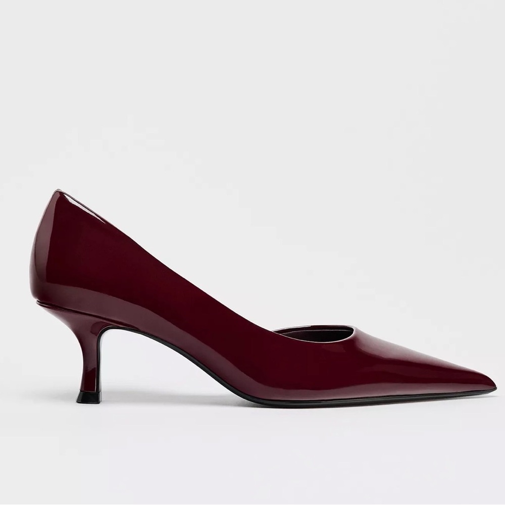 NWT Zara Elegant Burgundy Heels